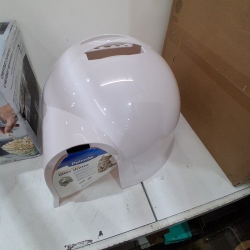 PETMATE 21" CLEAN STEP LITTER DOME ENCLOSED CAT BOX - WHITE image 3