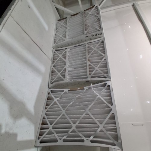 3PK HONEYWELL MERV 12 AC FURNACE AIR FILTERS - 20"X25"X4" - WHITE (MODEL: ‎CF200A1016-3PKAM) image 2