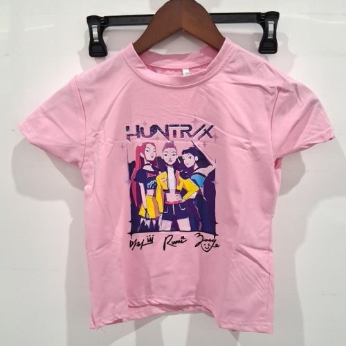 GIRLS' K-POP DEMON HUNTERS GRAPHIC T-SHIRT - 5-6- PINK image 2