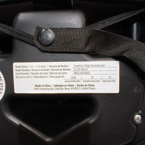 DIONO CAMBRIA 2 HIGH BACK AND BACKLESS BOOSTER SEAT, 40 - 120 LBS - BLACK (MODEL: 31210-NA-01) image 2