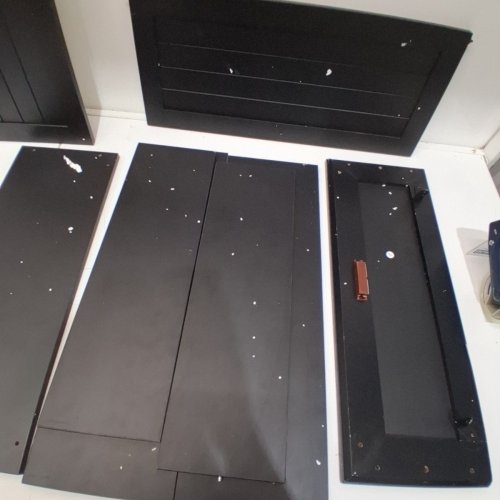 MEILOCAR BATHROOM WALL CABINET - 24.2" X 22" X 8" - BLACK (MODEL: SHX-DG2108-X-0-S) image 4