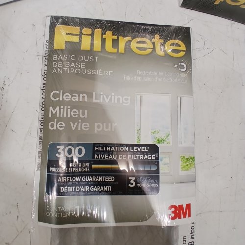 5PK FILTRETE 10" X 20" X 1" MPR 300 PLEATED AC FURNACE AIR FILTER, BASIC DUST CLEAN LIVING image 2