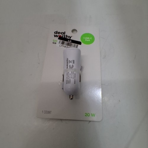 DEALWORTHY USB-C FAST CAR CHARGER - 20W - WHITE image 2