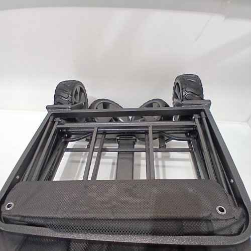 MAC SPORTS EXTENDED FOLDING WAGON WITH BRAKES - 36" X 22" X 23" - BLACK/BLUE (MODEL: 1815317) image 5