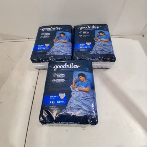 54PK GOODNITES BOYS' NIGHTTIME UNDERWEAR QUICK ABSORB PROTECTION - XXL /120-165LBS (MODEL: 56510) image 2