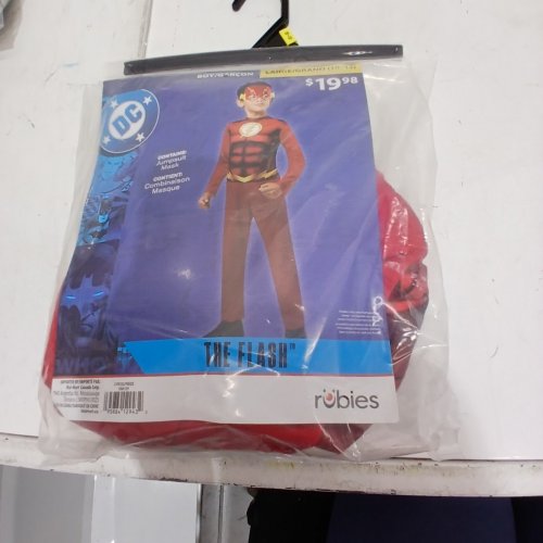 BOY'S DC THE FLASH COSTUME WITH MASK - LARGE - RED image 2