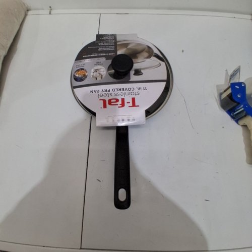 T-FAL SIMPLY COOK STAINLESS STEEL FRY PAN WITH LID - 11" - STAINLESS STEEL (ITEM: 070-01-3756) image 4