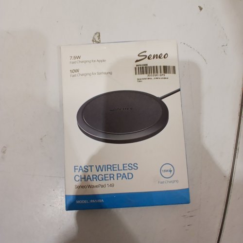 SENEO WAVEPAD FAST WIRELESS CHARGER PAD - 15W - BLACK (MODEL: PA149A) image 4