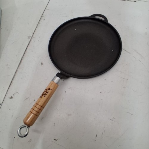 VERKA GENUINE CAST IRON TAWA GRIDDLE - 28CM / 11" - BLACK image 2