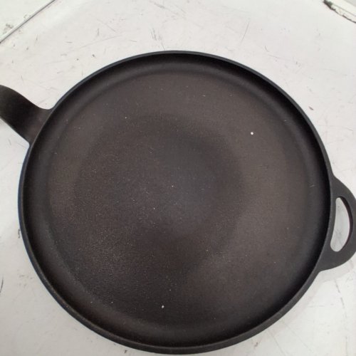 VERKA GENUINE CAST IRON TAWA GRIDDLE - 28CM / 11" - BLACK image 3