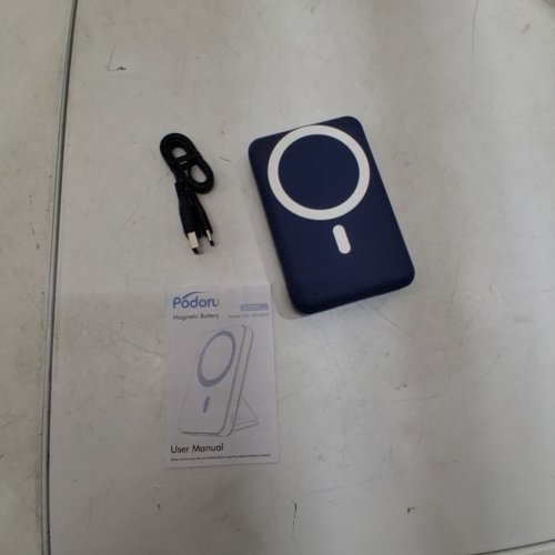 PODORU MAGSAFE WIRELESS POWER BANK WITH FOLDABLE STAND - 10000MAH - BLUE (MODEL: KT-D013) image 4