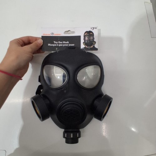 ADULT UNISEX ELASTIC BACK GAS MASK - OSFM - BLACK image 3