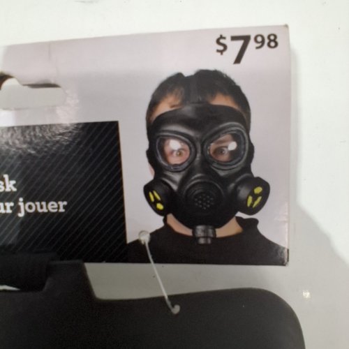 ADULT UNISEX ELASTIC BACK GAS MASK - OSFM - BLACK image 4