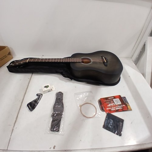 PYLE ACOUSTIC GUITAR PREMIUM KIT 1/2 JUNIOR SIZE - 34" - RIGHT-HANDED - BLACK (MODEL: PGA820BK) image 2