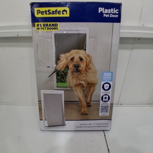 PETSAFE DOG AND CAT PLASTIC FRAME PET DOOR WITH MAGNETIC CLOSURE FOR DOORS 1/16"-2" THICK - EXTRA LARGE image 2