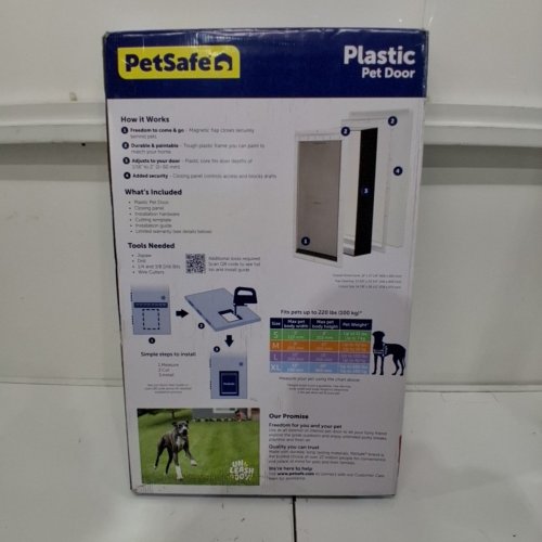PETSAFE DOG AND CAT PLASTIC FRAME PET DOOR WITH MAGNETIC CLOSURE FOR DOORS 1/16"-2" THICK - EXTRA LARGE image 5