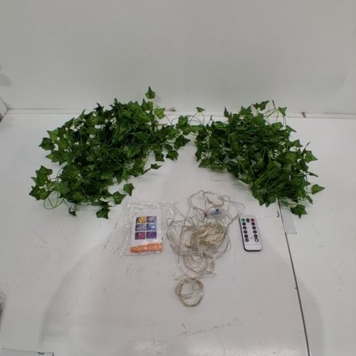 ARTIFICIAL IVY GARLAND WITH STRING FAIRY LIGHTS WITH REMOTE - 15FT - GREEN image 4
