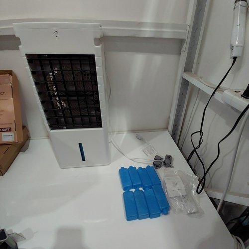 PORTABLE 3-IN-1 EVAPORATIVE AIR COOLER WITH WHEELS- 20W 120 V - WHITE (MODEL: LS-Y2601) image 3