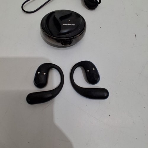 MONSTER OPEN WIRELESS BLUETOOTH EAR HEADPHONES - MATTE BLACK (MODEL: AC330) image 4