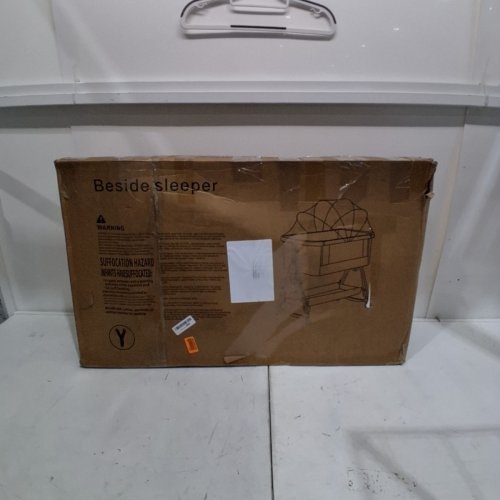 BABY BASSINET BEDSIDE SLEEPER FOR BABY WITH WHEELS AND STORAGE BASKET - 35.6" X 21" X 32" - GREY (MODEL : WW001) image 5