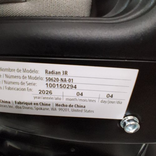 DIONO RADIAN 3R 3-IN-1 CONVERTIBLE REAR/FORWARD FACING CAR SEAT FOR UPTO 10 YEARS - 120LBS CAP - JET BLACK (MODEL: 50620-NA-01) image 2