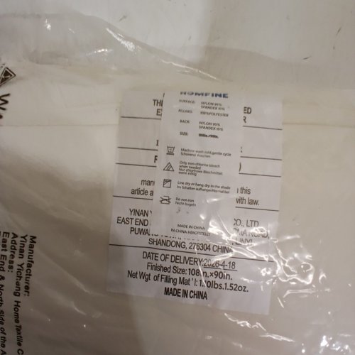 HOMFINE COOLING MEDIUM-WEIGHT COMFORTER FOR HOT SLEEPERS - 109" X 90" - LIGHT BEIGE CREAM image 3