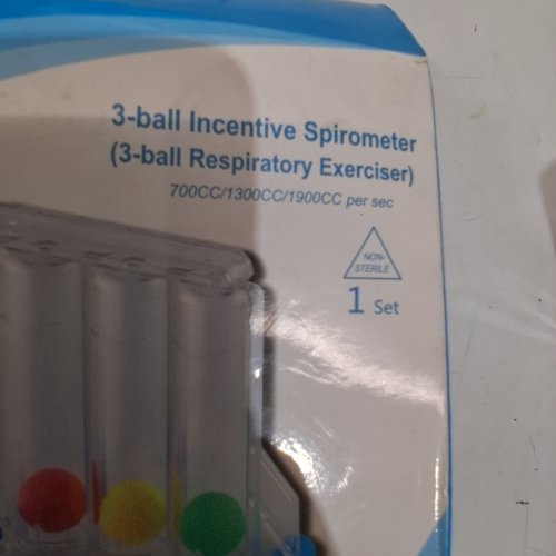 DEEP BREATHING LUNG EXERCISER SPIROMETER - 3 BALL SYSTEM image 2