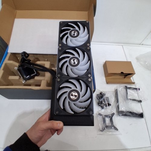 LIAN LI HYDROSHIFT LCD 360R LIQUID AIO CPU COOLER - 360 MM - BLACK (MODEL: HSLCD36RB) image 5