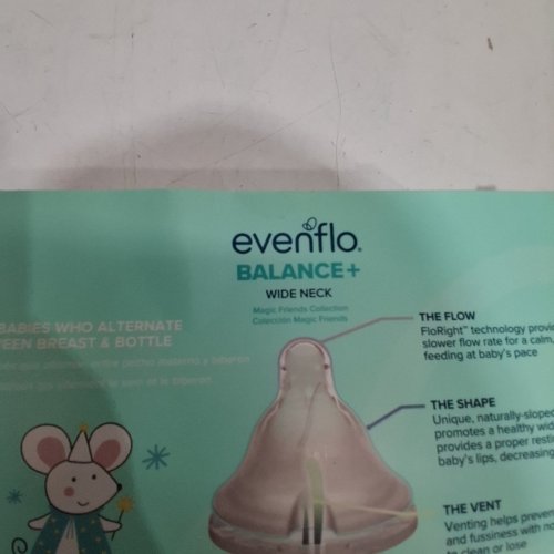3PK EVENFLO BALANCE+ WIDE BABY BOTTLES - 9OZ - ASSORTED COLOURS image 3