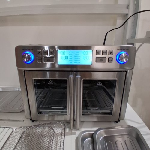 EMERIL LAGASSE 12-IN-1 DUAL TEMPERATURE ZONE EVERYDAY FRENCH DOOR 360° AIR FRYER - 25QT 1750WATTS 120VOLTS - STAINLESS STEEL (MODEL: DZEL24-02) image 2