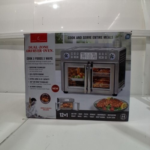 EMERIL LAGASSE 12-IN-1 DUAL TEMPERATURE ZONE EVERYDAY FRENCH DOOR 360° AIR FRYER - 25QT 1750WATTS 120VOLTS - STAINLESS STEEL (MODEL: DZEL24-02) image 8