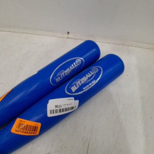 2 BLITZBALL PLASTIC LIGHTWEIGHT BASEBALL BAT AND BLITZBALL SET - 33" - BLUE image 3