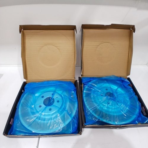 2PK GENIUS REAR DISC BRAKE ROTORS - FOR VARIOUS AUDI MODELS - GREY (MODEL: GCR-G8349) image 2