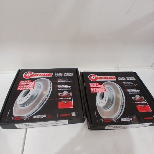 2PK GENIUS REAR DISC BRAKE ROTORS - FOR VARIOUS AUDI MODELS - GREY (MODEL: GCR-G8349) image 6
