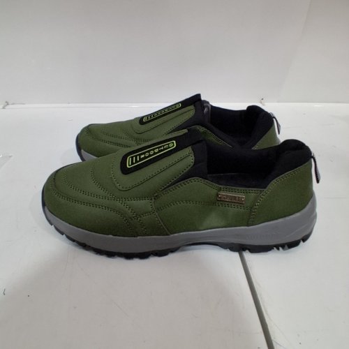 MEN'S SLIP-ON SHOES - SIZE 43 - OLIVE GREEN / BLACK image 2
