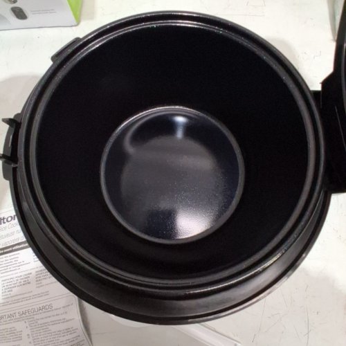 HAMILTON BEACH RICE COOKER AND STEAMER - 8 CUP CAPACITY - BLACK/SILVER (MODEL: 37518MN) image 5