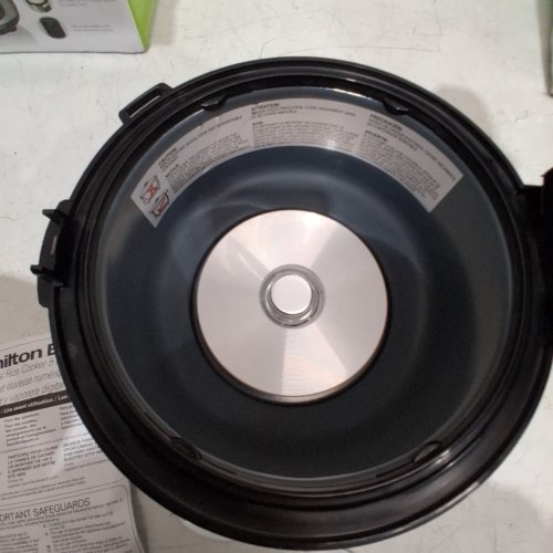 HAMILTON BEACH RICE COOKER AND STEAMER - 8 CUP CAPACITY - BLACK/SILVER (MODEL: 37518MN) image 6