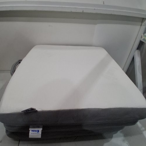LAZYZIZI TRI-FOLD BAMBOO FIBER FABRIC FOLDING MATTRESS - 4"/TWIN - WHITE/GREY (MODEL: TFB006T-CA) image 4