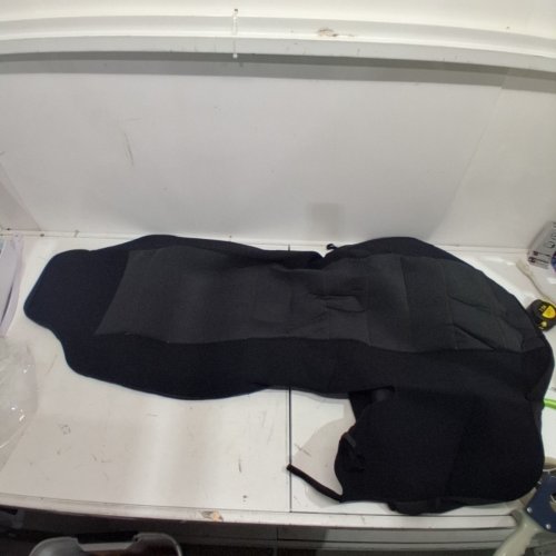 2PC FRONT CAR SEAT COVERS - BLACK/GREY image 2