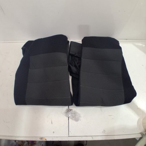 2PC FRONT CAR SEAT COVERS - BLACK/GREY image 3