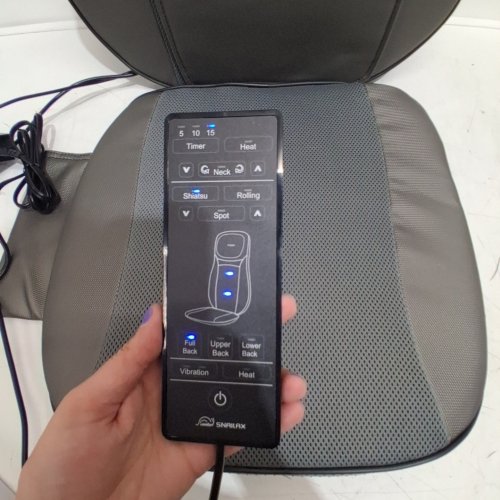SNAILAX SHIATSU NECK & BACK MASSAGER MASSAGE CHAIR PAD WITH HEAT - SL-233 image 2