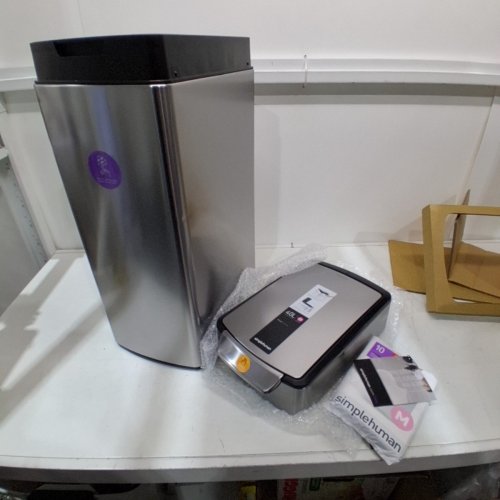 SIMPLEHUMAN SLIM TOUCH-BAR BIN, 40L, SILVER image 2