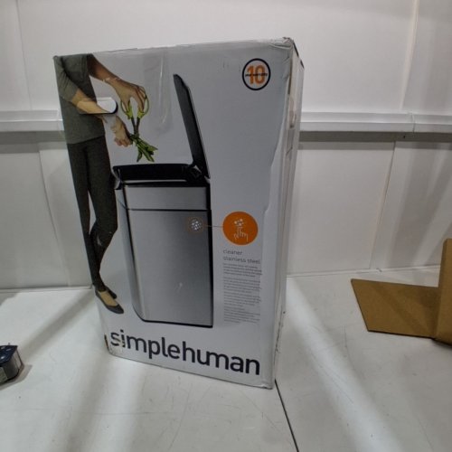 SIMPLEHUMAN SLIM TOUCH-BAR BIN, 40L, SILVER image 4