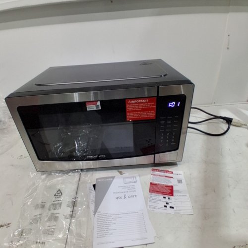 FRIGIDAIRE COUNTERTOP MICROWAVE OVEN - 1.1 CU.FT. - STAINLESS STEEL/BLACK (MODEL:EMW1120-B-3ACOM) image 7