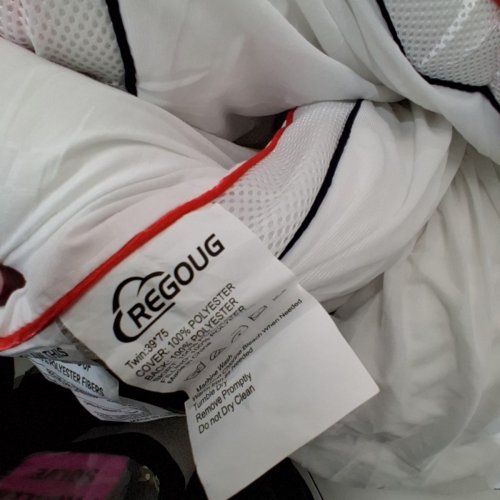 REGOUG EXTRA THICK MATTRESS TOPPER WITH COVER - TWIN - 39" X 75" - WHITE image 3