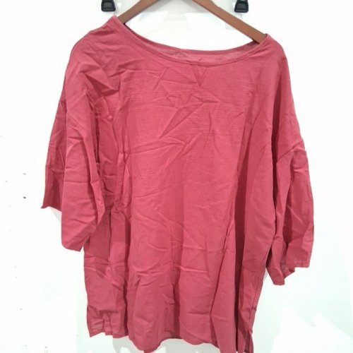 WOMEN'S SCOOP NECK CASUAL TOP - 2XL - ROSE PINK image 2