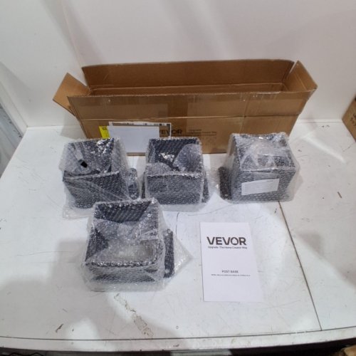 4PK 6X6 POST BASE - INNER 5.6" X 5.6" - BLACK (MODEL: QBLZ-6IN-4) image 2