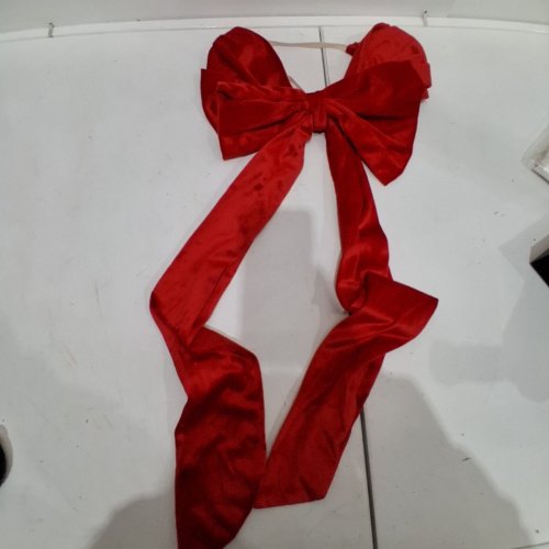 ELASTIC VELVET CHAIR BOW - RED image 3