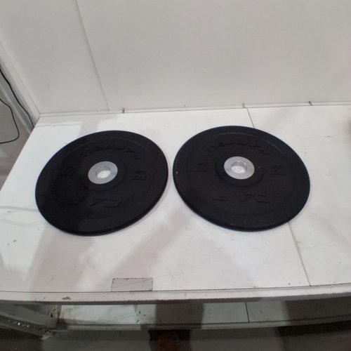 2PK CAP BARBELL PRO RUBBER OLYMPIC BUMPER WEIGHT PLATE SET - 10LB EACH - BLACK (MODEL: 0PR8PIS-20) image 3