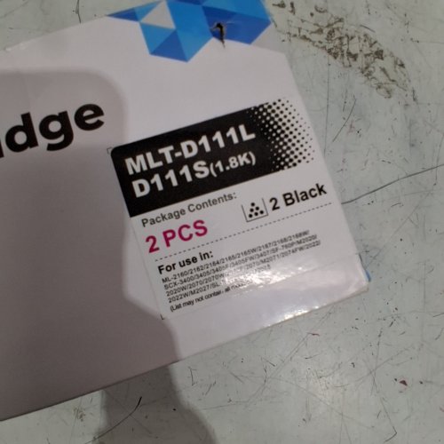 2PK PREIMIUM TONER REPLACEMENT CARTRIDGES -FOR MLT-D111L & D111S - BLACK image 3